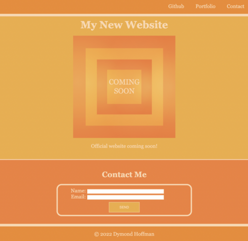 image of landing page websie
