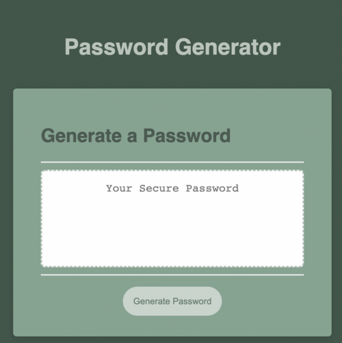 image of password-generator application