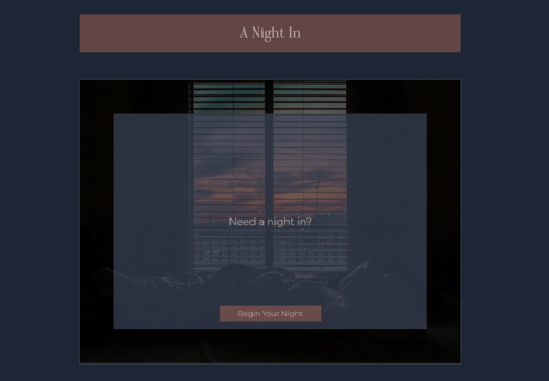 Image of dinner & movie search website