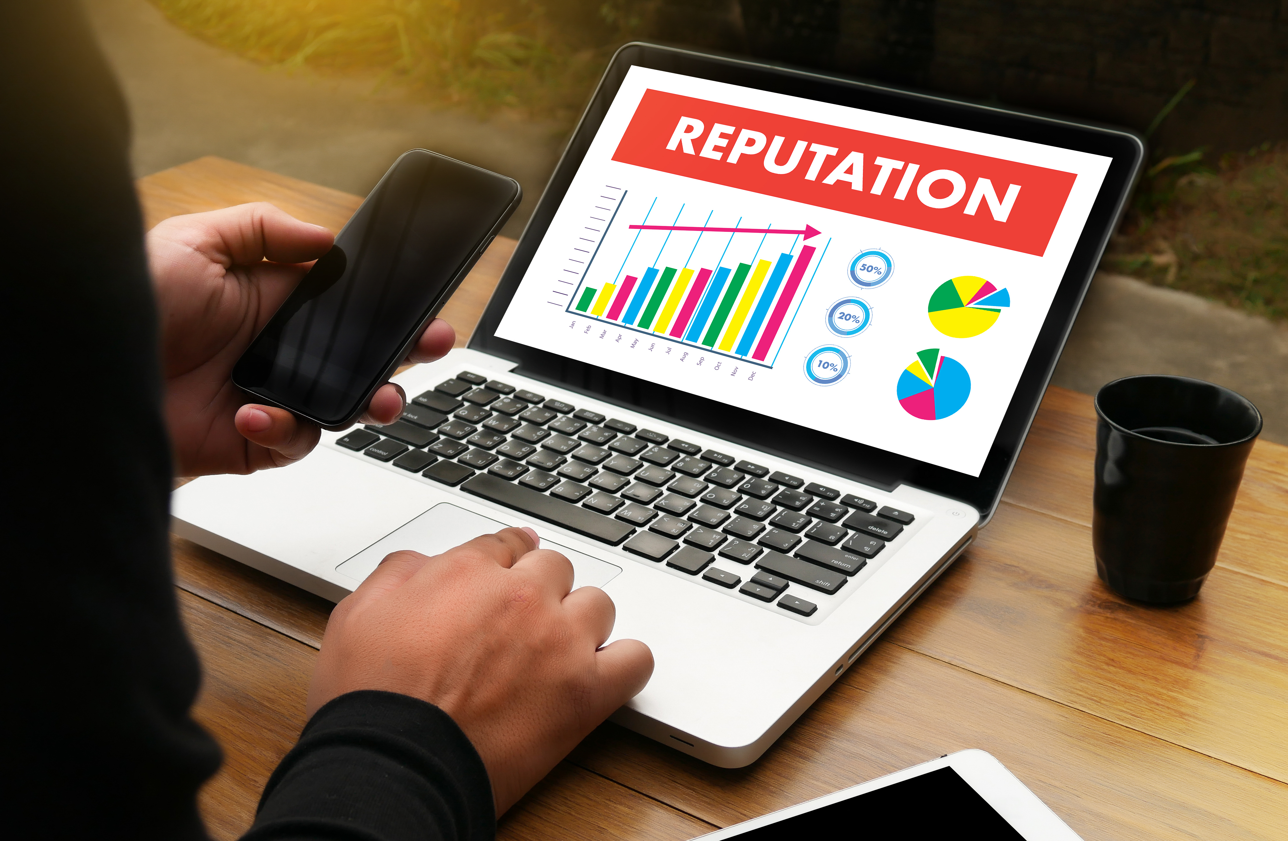image of a graph about online reputuation management